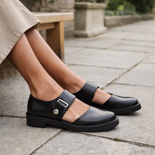 Chaussures Mary Jane pour Femmes | Confort Orthopédique | Noir, Bride
