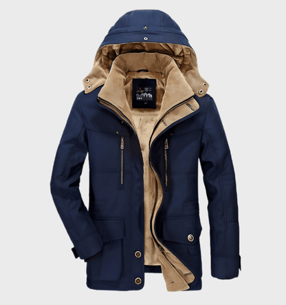 Manteau hiver homme doublure polaire avec capuche amovible coupe regular fit