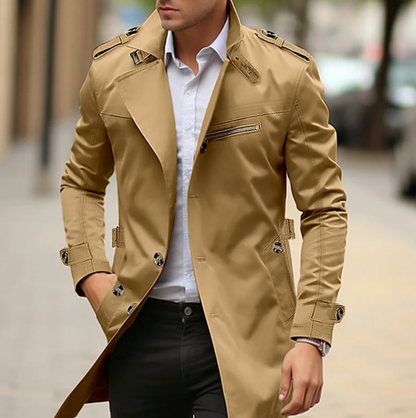 Trench-coat pour hommes | Ceinture ajustable, Coupe longue