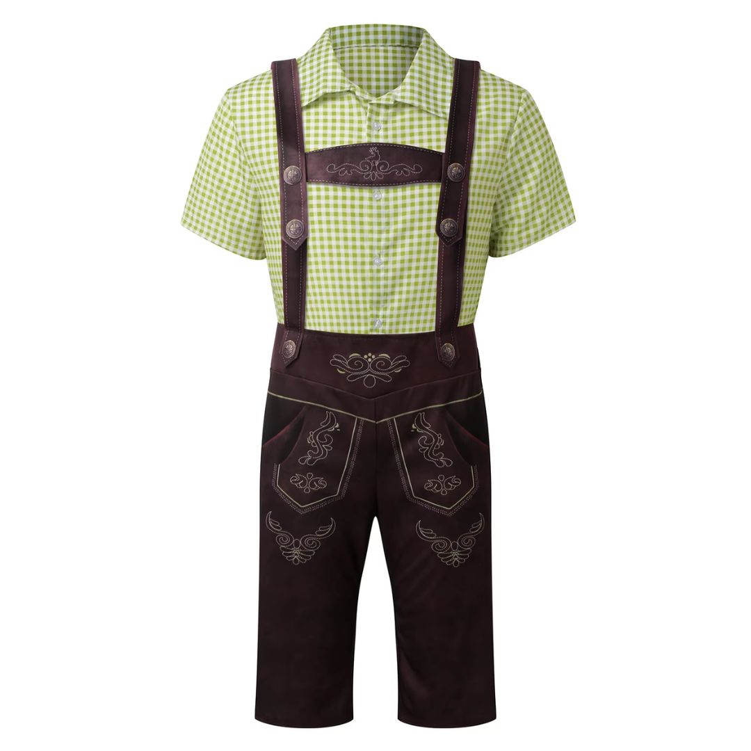 Tracht für Herren - Besticktes Dirndl - Robuster Stoff für Oktoberfest - Traditionelles Fest