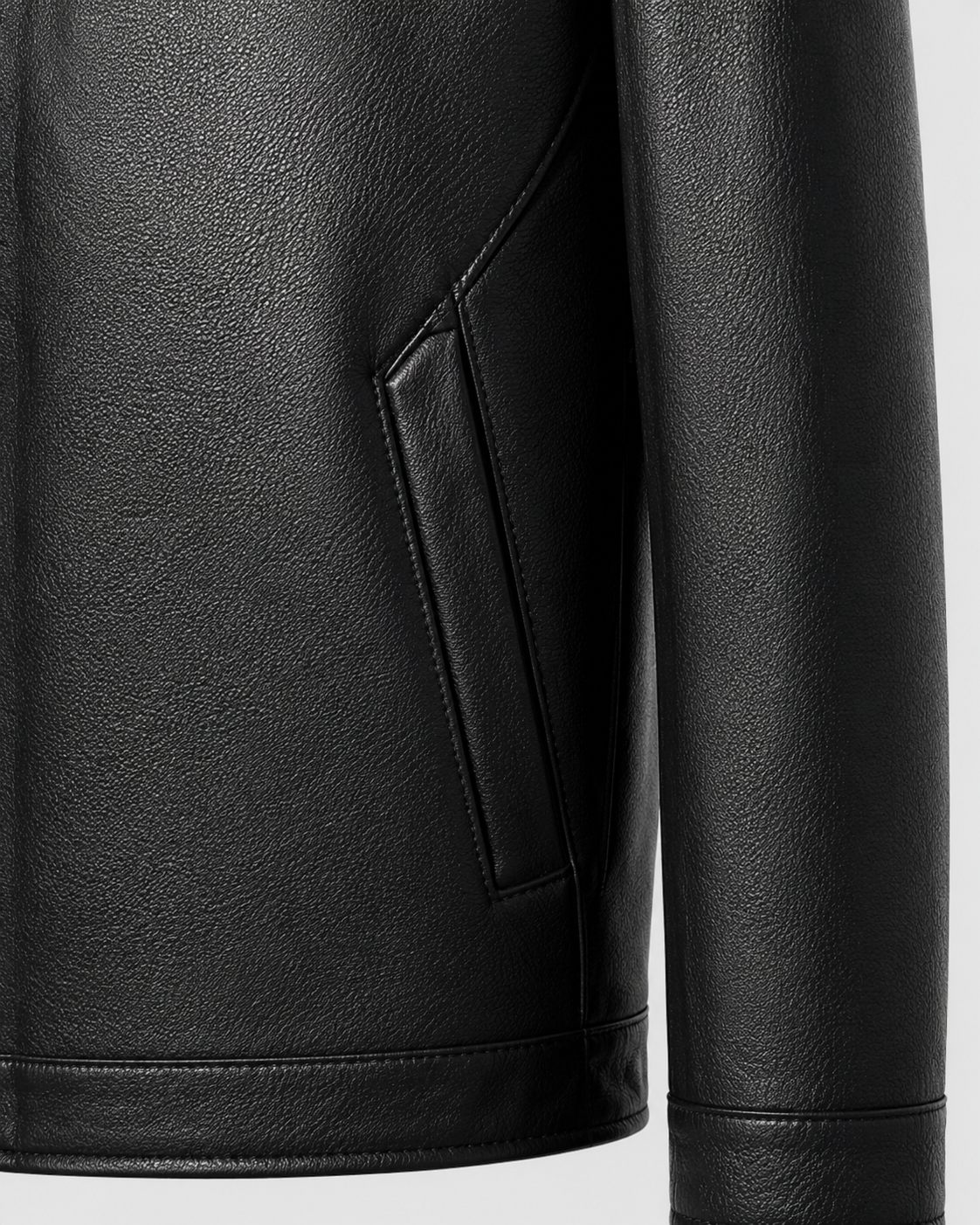 Veste Cuir Homme | Fermeture Éclair | Coupe Droite