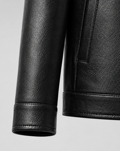 Veste Cuir Homme | Fermeture Éclair | Coupe Droite