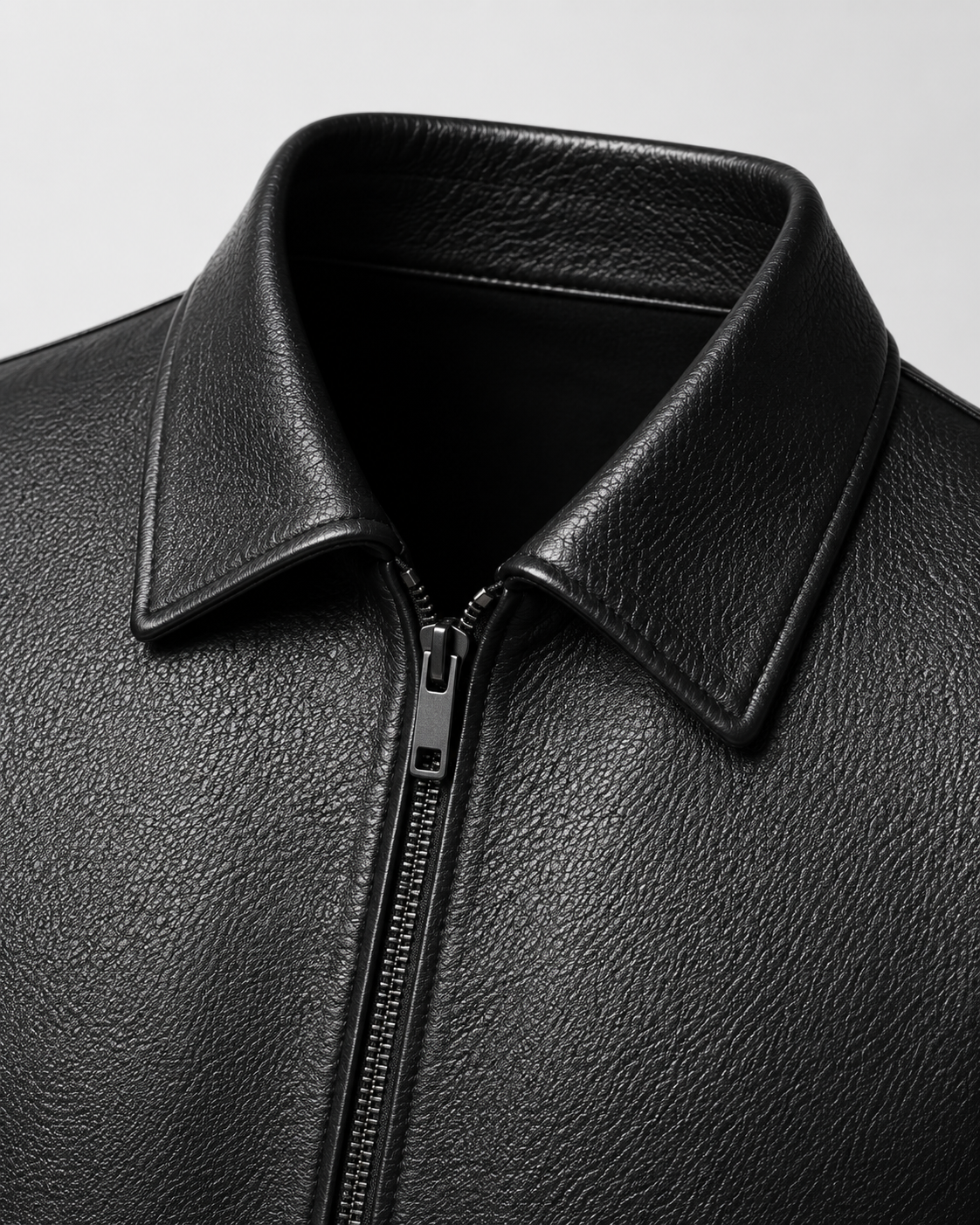 Veste Cuir Homme | Fermeture Éclair | Coupe Droite