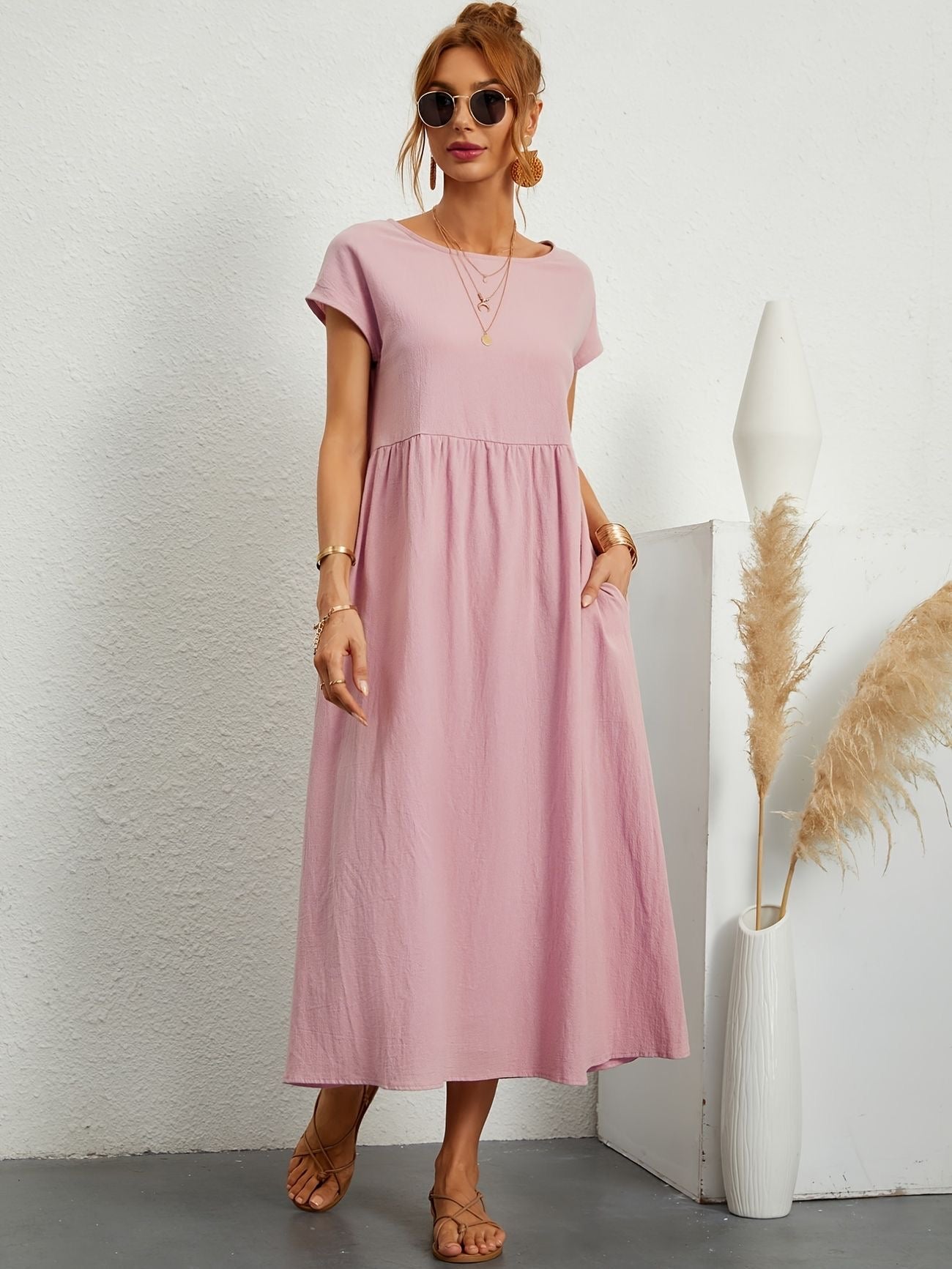 Camille - Robe femme élégante - Col rond - Coupe flatteuse