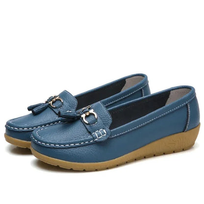 Chaussures orthopédiques femme cuir à enfiler confortables