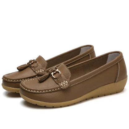 Chaussures orthopédiques femme cuir à enfiler confortables