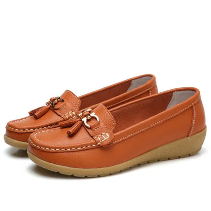 Chaussures orthopédiques femme cuir à enfiler confortables