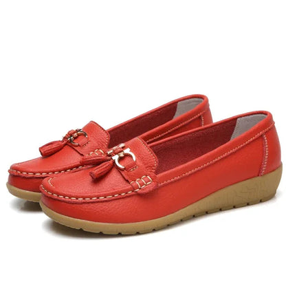 Chaussures orthopédiques femme cuir à enfiler confortables