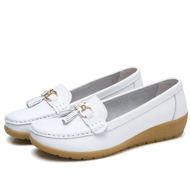Chaussures orthopédiques femme cuir à enfiler confortables
