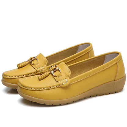 Chaussures orthopédiques femme cuir à enfiler confortables