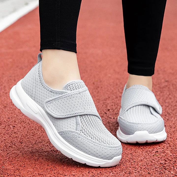 Chaussures orthopédiques larges femme semelle coussinée antidérapante pour pieds gonflés