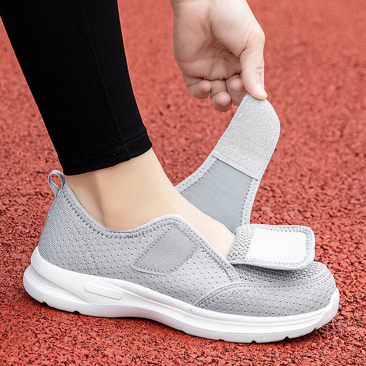 Chaussures orthopédiques larges femme semelle coussinée antidérapante pour pieds gonflés