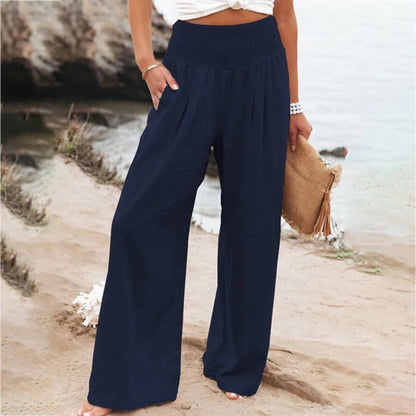 Pantalon lin | Élastique, Respirant, Été