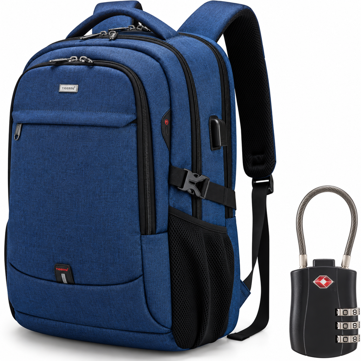 Zaino per computer | Impermeabile, porta USB integrata | Formato 43 cm