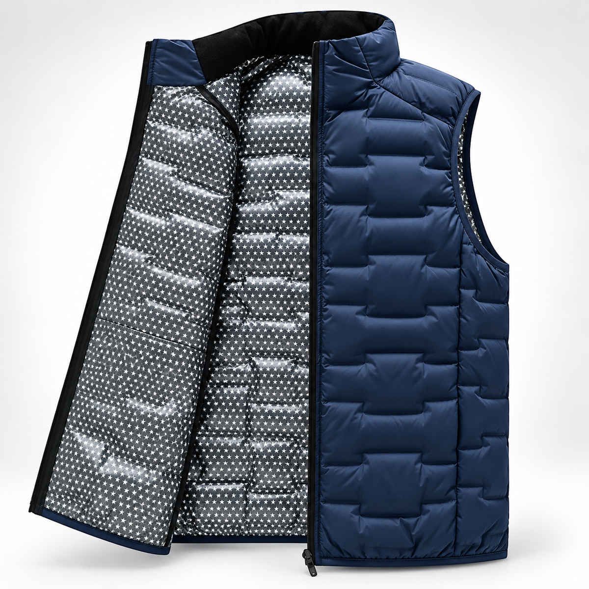 Piumino smanicato da uomo | Ultral leggero, impermeabile | Imbottitura in piuma