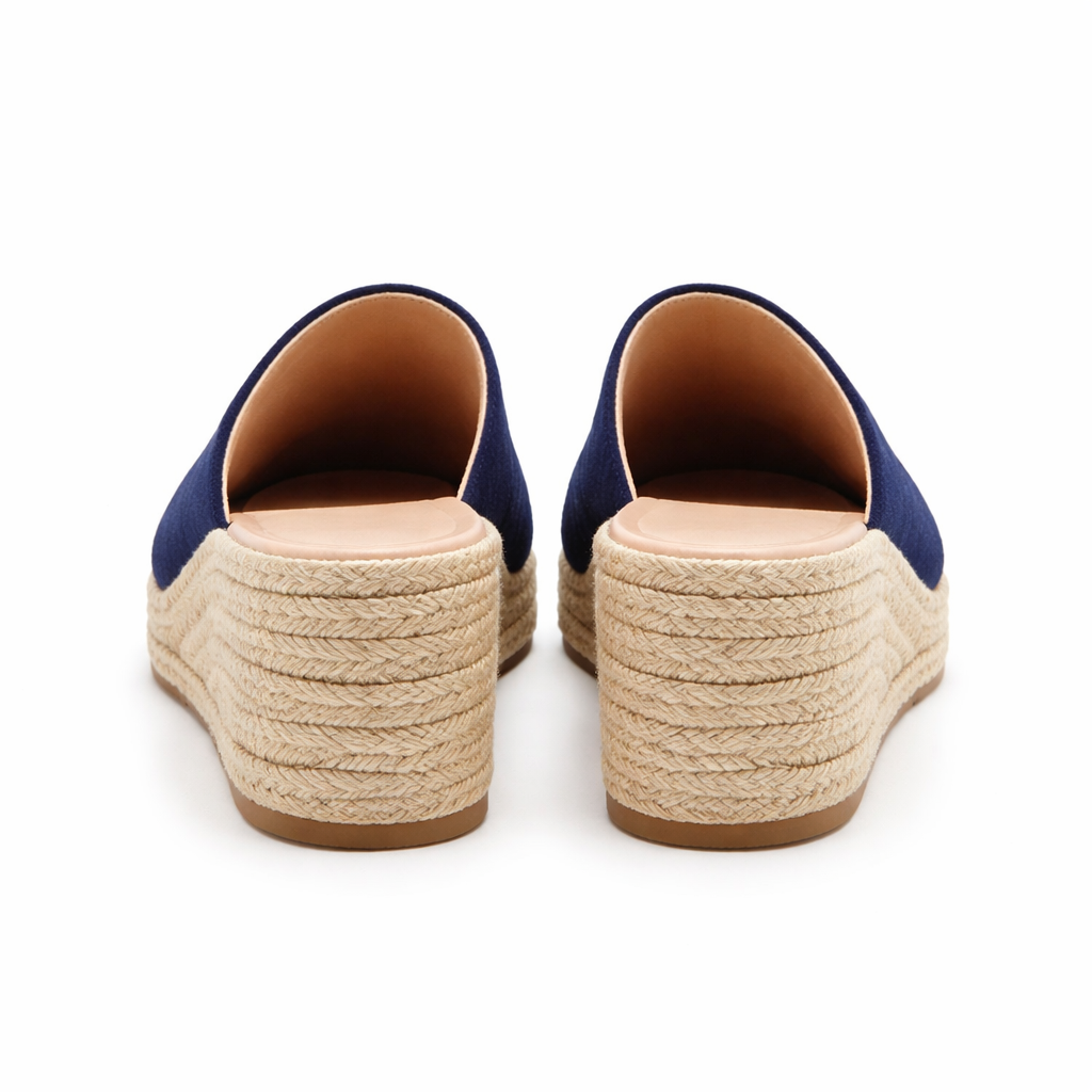 Mules Compensées Femme | Style Espadrille | Confort & Élégance