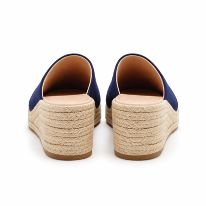 Mules Compensées Femme | Style Espadrille | Confort & Élégance