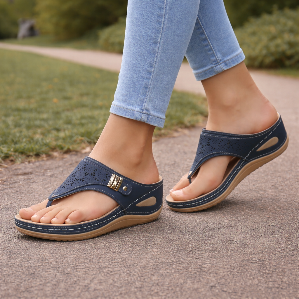 Sandales Compensées Femme | Tong | Semelle Confortable et Ergonomique