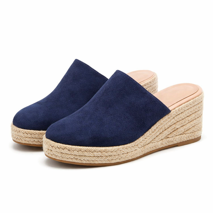 Mules Compensées Femme | Style Espadrille | Confort & Élégance