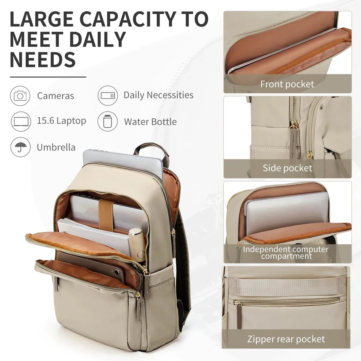 Sac à dos | Capacité spacieuse 20-35L | Randonnée et voyage