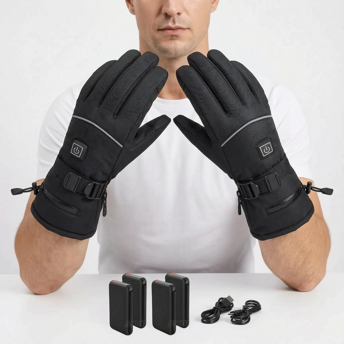 Gants chauffants batterie rechargeable moto, écran tactile, imperméables