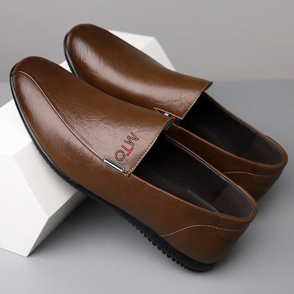 Chaussures de cuir pour hommes | Mocassins sans lacets, semelle antidérapante