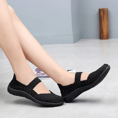 Baskets slip-on femme semelle orthopédique amortie