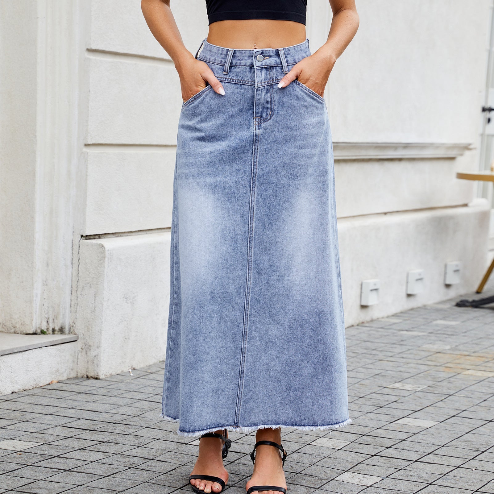 Jupes maxi pour femmes en denim de haute qualité Chic und Stil-Short en jean-PARIS FEMME