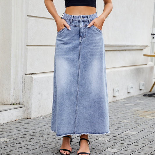 Jupes maxi pour femmes en denim de haute qualité Chic und Stil-Short en jean-PARIS FEMME