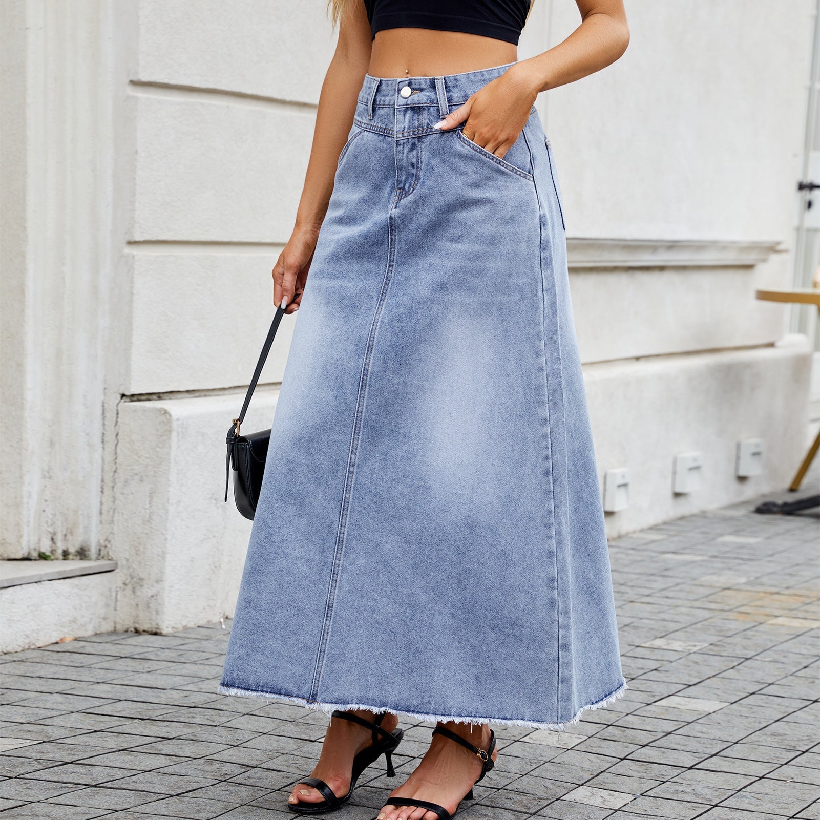 Jupes maxi pour femmes en denim de haute qualité Chic und Stil-Short en jean-PARIS FEMME
