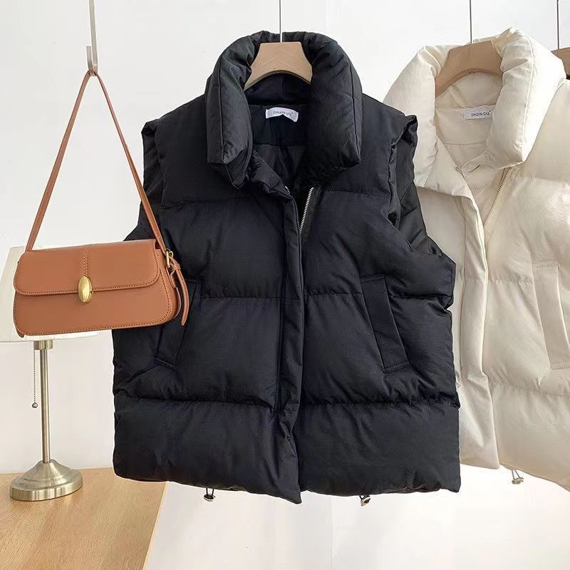 Gilet matelassé court femme oversize automne hiver