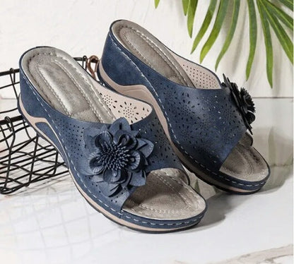 Sandales orthopédiques femme PU support voûte plantaire