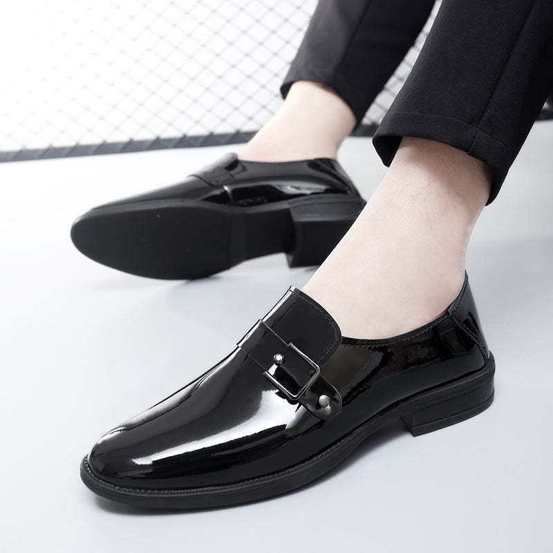 Mocassins cuir hommes | Boucle, élégant | Noir, blanc, kaki