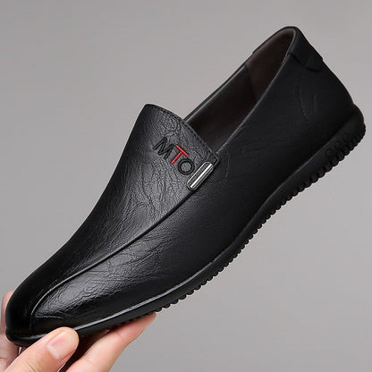 Chaussures de cuir pour hommes | Mocassins sans lacets, semelle antidérapante