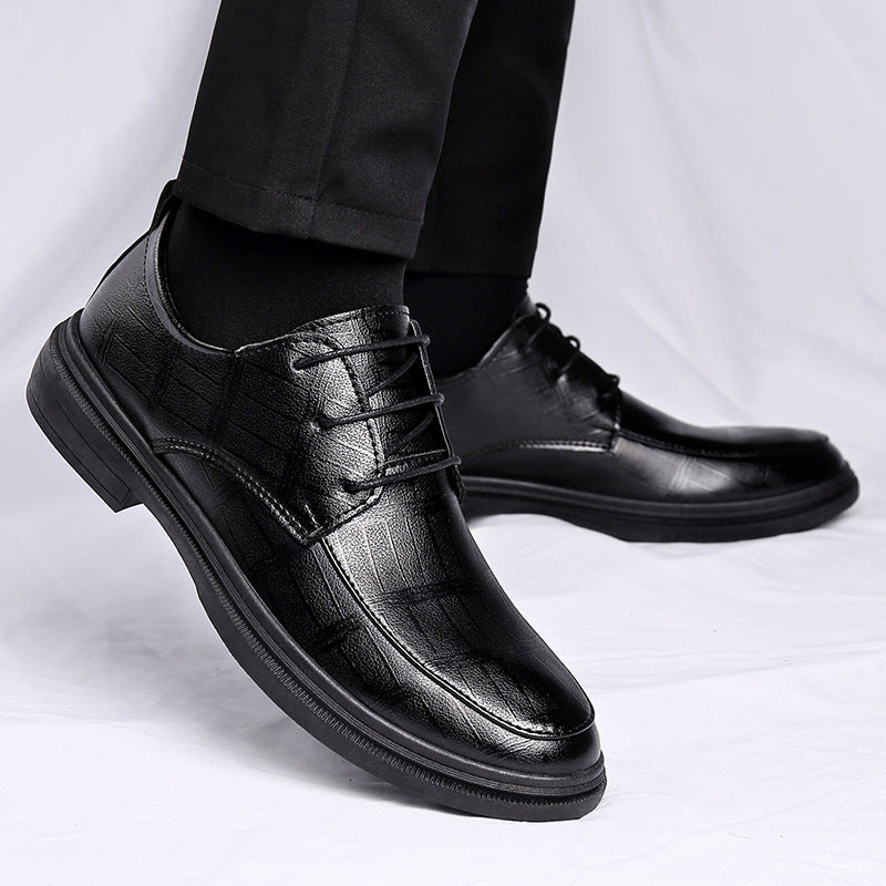 Chaussures de ville pour homme | Cuir synthétique noir, lacées