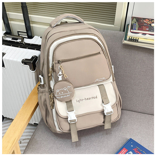 Sac à dos femme | Rangement polyvalent, imperméable | Kaki, gris, rose, bleu, noir