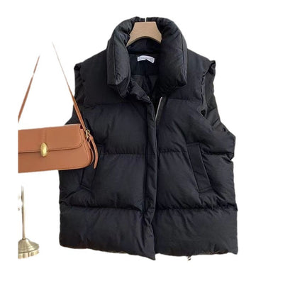 Gilet matelassé court femme oversize automne hiver
