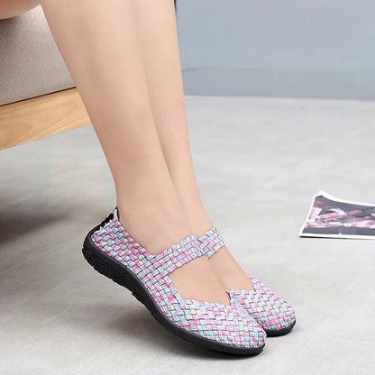 Baskets slip-on femme semelle orthopédique amortie