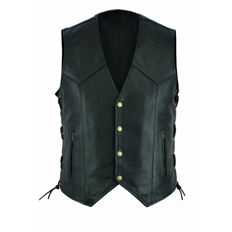 Veste de Moto en Cuir Premium - Style Fort - Confort Optimal