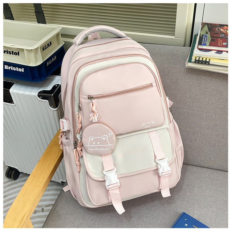 Sac à dos femme | Rangement polyvalent, imperméable | Kaki, gris, rose, bleu, noir