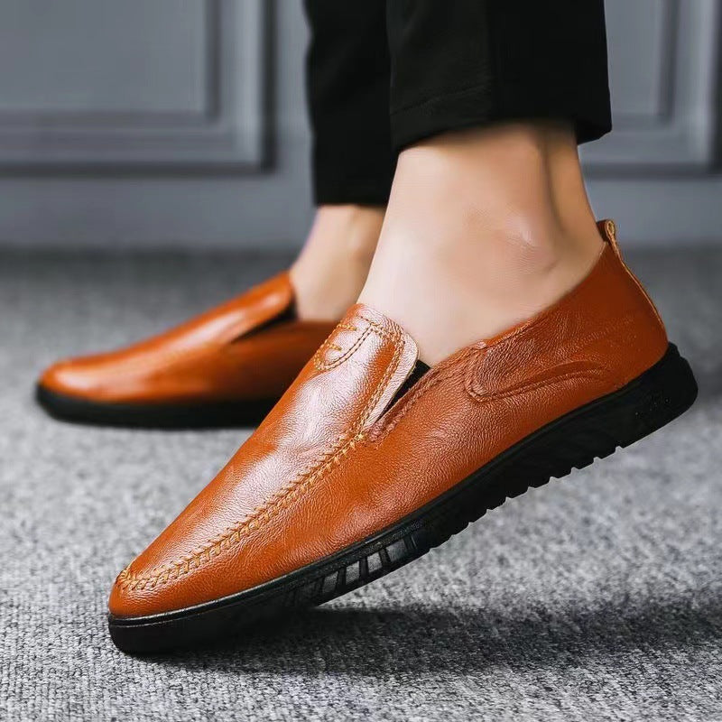 Mocassins cuir hommes | Noir, marron | Confort