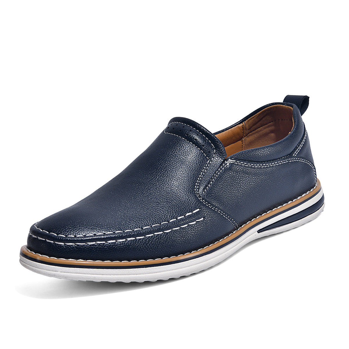 Mocassins Cuir Homme | Confort Souple | Noir, Marron, Bleu
