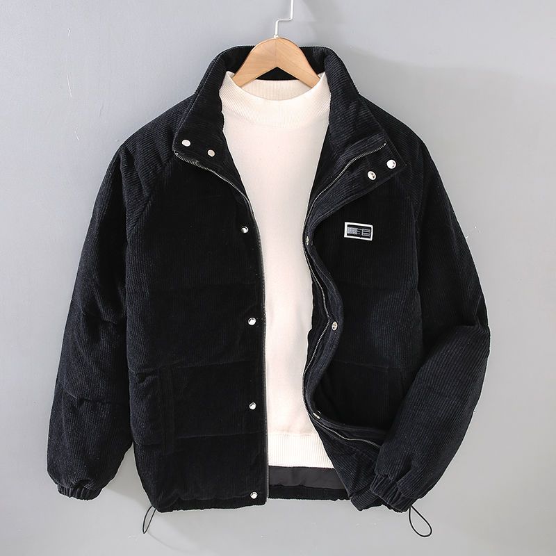 Veste Puffer Velours Côtelé Homme - Chaude - Boutons Pression