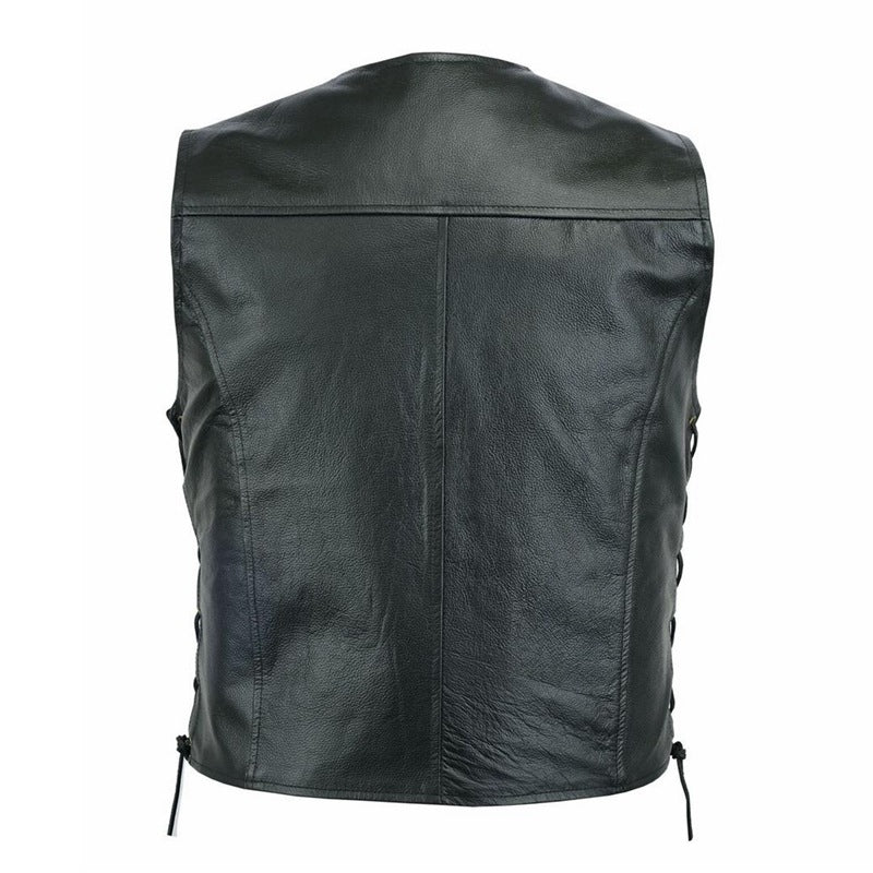 Veste de Moto en Cuir Premium - Style Fort - Confort Optimal