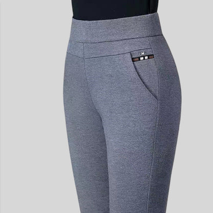 Pantalons femme | Taille haute, tissu élastique | Confort optimal