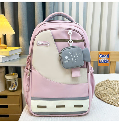Sac à dos femme | Rangement multifonctionnel, pendentif poisson