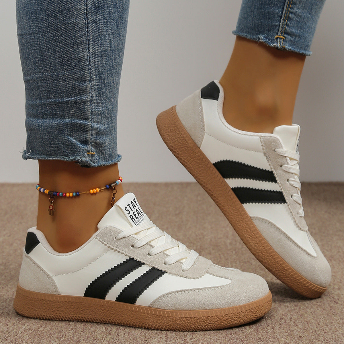 Baskets Femme | Design Sport avec Amorti | Vert, Noir, Bleu