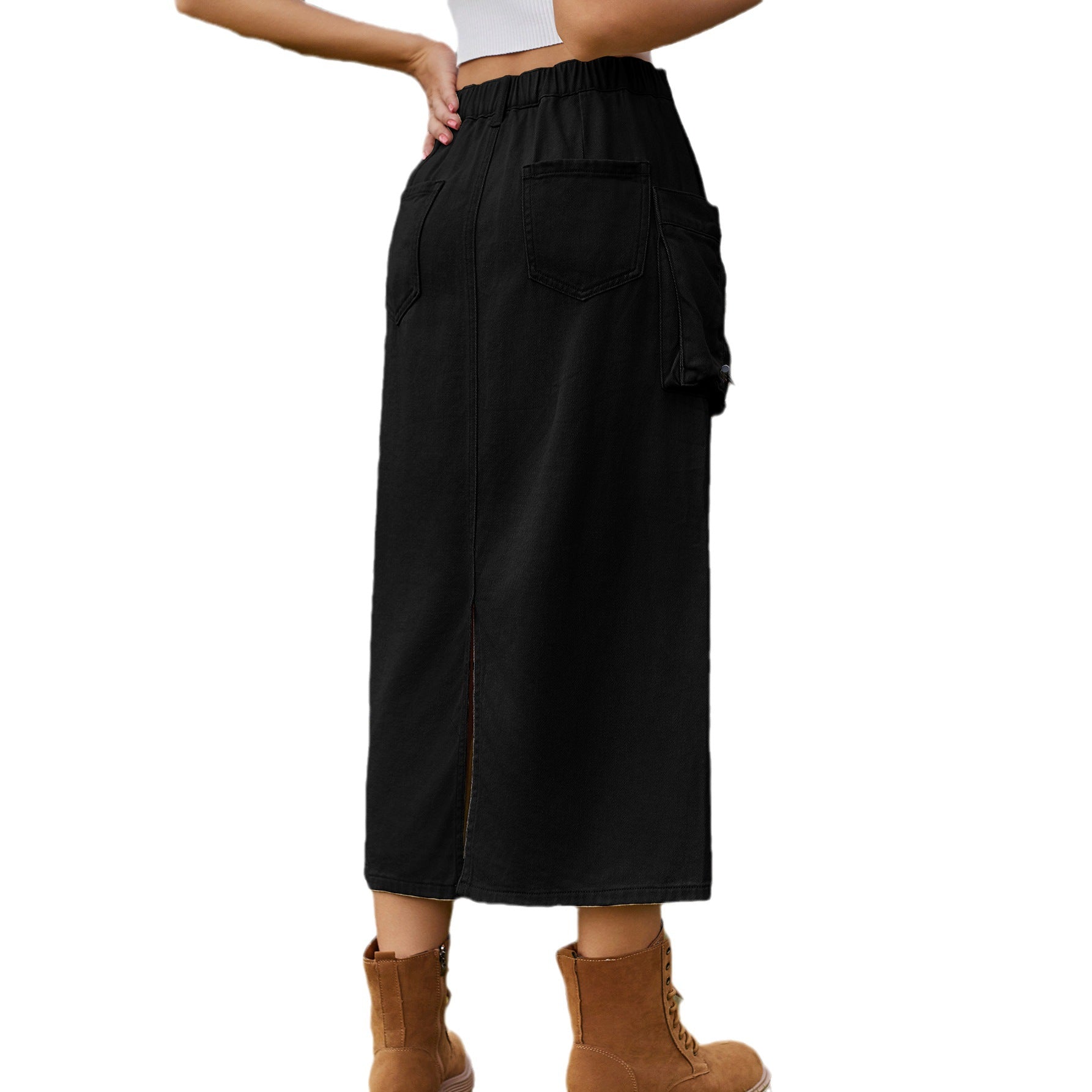 Jupe maxi pour femmes au style utilitaire avec poches pratiques Chic und Stil-Short en jean-PARIS FEMME