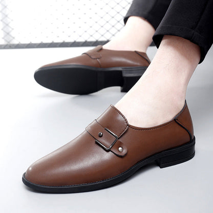 Mocassins cuir hommes | Boucle, élégant | Noir, blanc, kaki