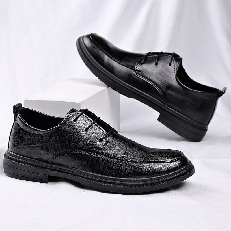 Chaussures de ville pour homme | Cuir synthétique noir, lacées